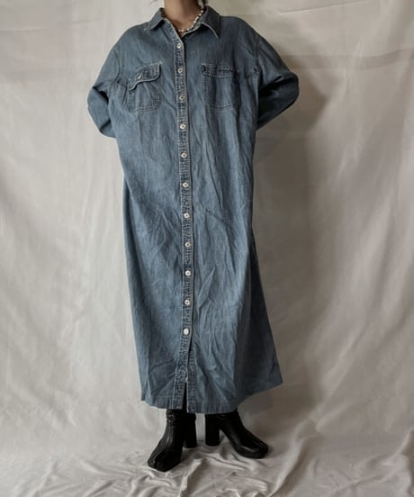 【USED】  Denim L/S One-piece/211014-054