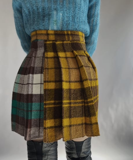 【RE;CIRCLE】 RE Pleats Blanket  Skirt / 230105-019