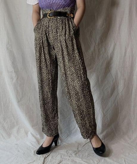 【USED】 Leopard Patterned Easy Pants/210421-038