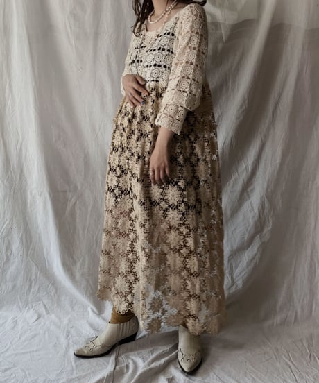 【RE;CIRCLE】 RE Crochet Lace Dress③/210421-003