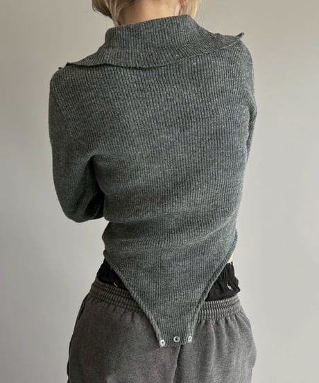 【RE;CIRCLE】 RE Rib Knit Leotard Top / 260205-019