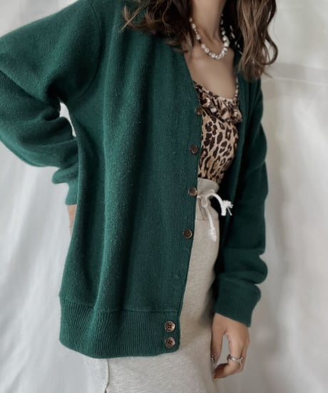 【USED】 Acrylic Knit Cardigan① /210930-025