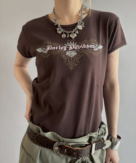 【USED】 Made in USA HARLEY DAVIDSON T-Shirt / 260607-001