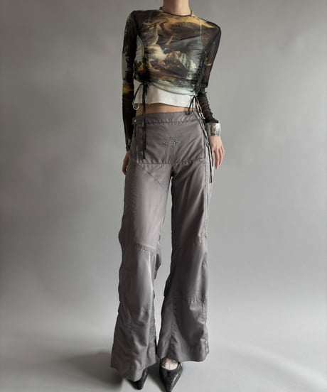 【USED】  Design nylon flare Pants / 250920-025