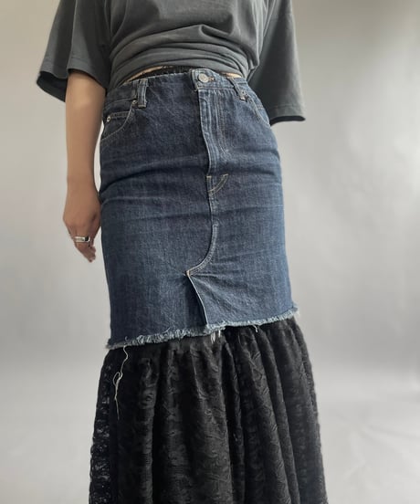 【USED】 Denim Mini Skirt /240729-076