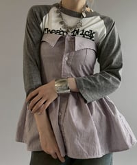 【RE;CIRCLE】  RE Stripe Shirt Mini One-Piece / 260611-009