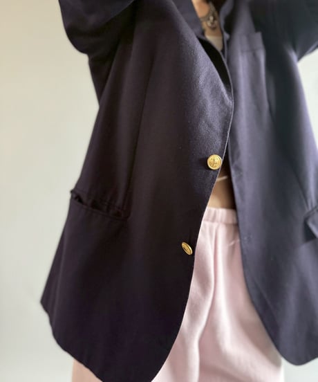 【USED】 MADE in ITALY Polo Ralph Lauren navy blazer / 250920-001