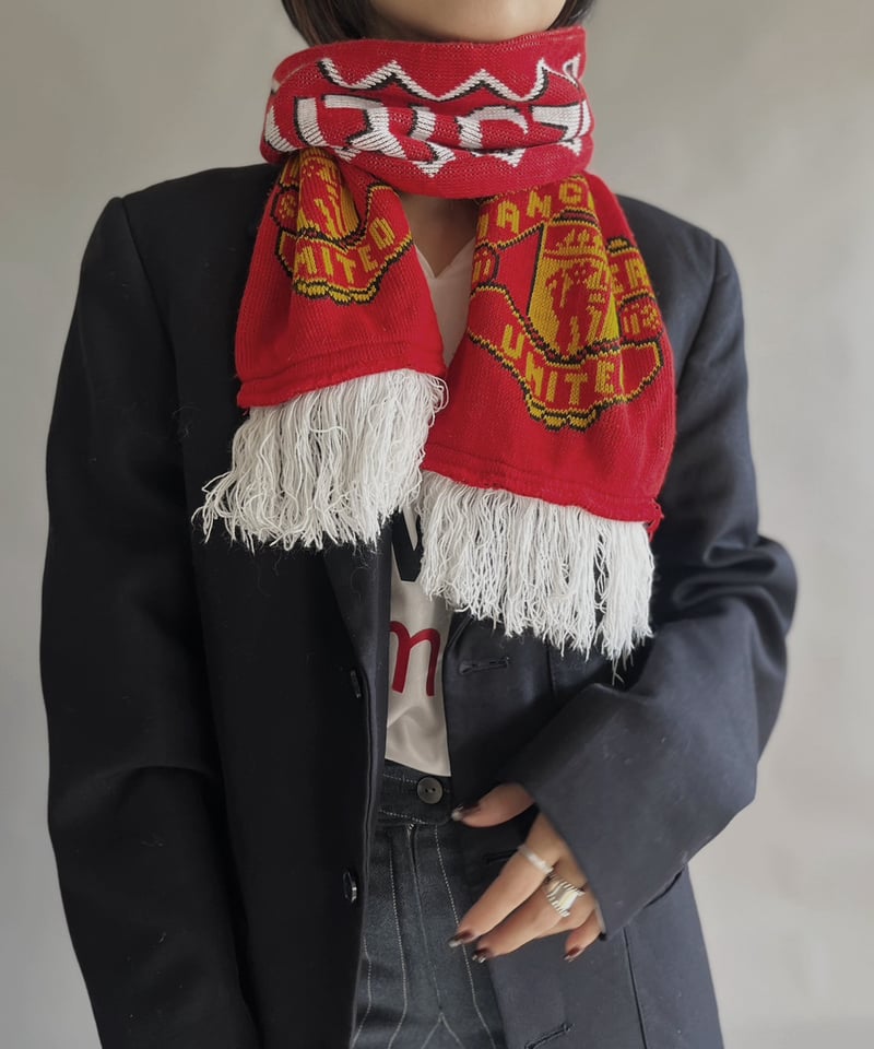 美品 Man Utd ニットマフラー 英国製 公認商品 USED】 Knit Soccer Muffler MANCHESTER UNITED/ 2