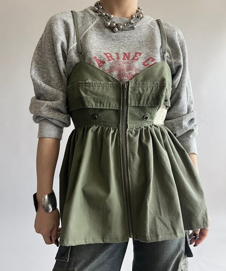 【RE;CIRCLE】 RE ARMY Zip Corset Bustier/ 250508-005