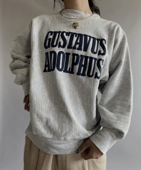【USED】 Reverse Weave Crew Neck Sweatshirt "Gustavus Adolphus" / 220903-027