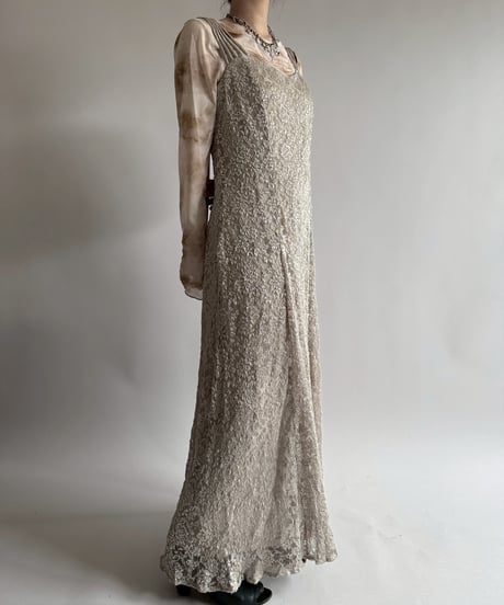 【USED】 Lace Pattern Camisole Long One-Piece  /250412-015