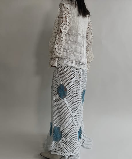 【RE;CIRCLE】 RE Crochet Lace Patchwork One-piece / 220526-006