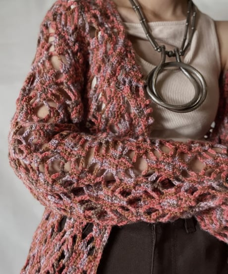【USED】  Crochet Knit L/S Top⑧/211014-059