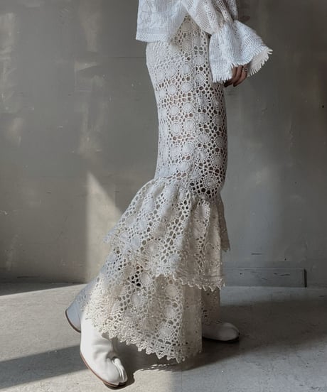 【RE;CIRCLE】 RE Crochet Tiered Pants③/20220317-008