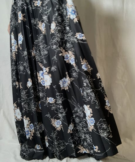 【USED】 EURO Poly Flower Patterned N/S Dress/210714-034