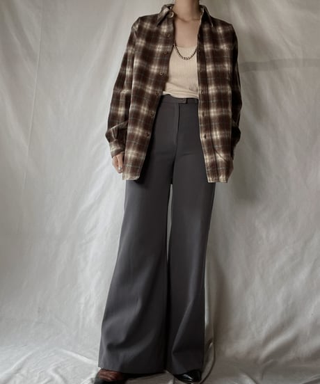 【USED】  Plaid Wool L/S Shirt ③/220127-026