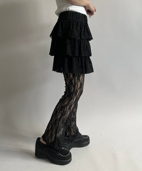 【USED】 Lace Pattern Flare Pants /250213-010