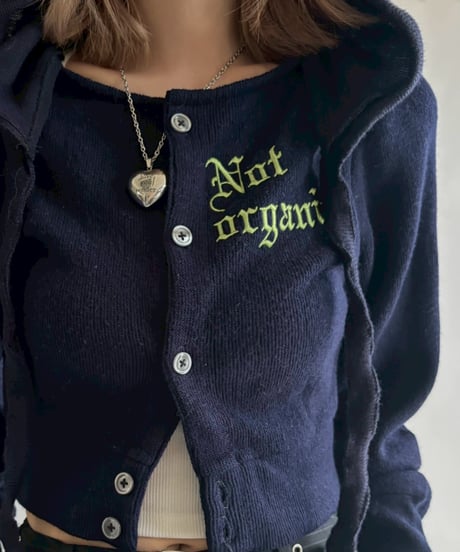 【RE;CIRCLE】 RE Hooded Acrylic Short Cardigan / 251016-005