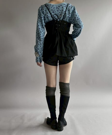 【RE;CIRCLE】 RE U.S Military Rebuild Corset Bustier Black / 260423-002