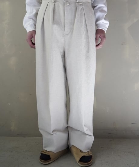 【RE;CIRCLE】 RE 1950s Flench Linen Slacks / 221031-001