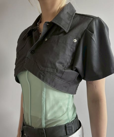【Chinatsu Aoyama】 RE Makers Shirt Charcoal / 260702-024