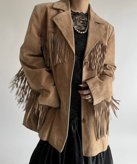 【USED】  Suede Fringe Jacket /250301-013