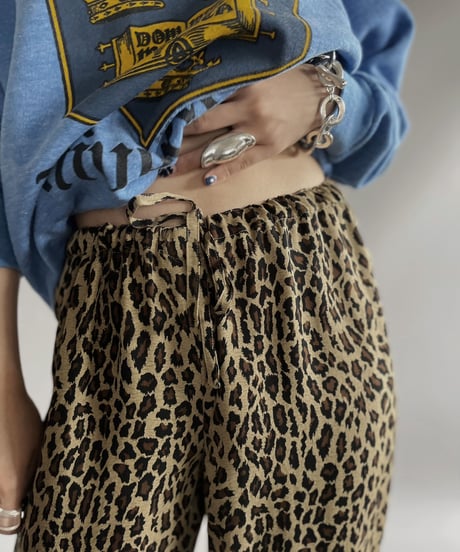【USED】POLO LARPH LAUREN Leopard Patterned Sheer Pants/231014-023