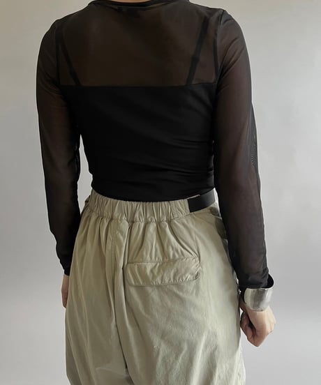 【USED】AMISU Sheer Leotard Top  /240629-005