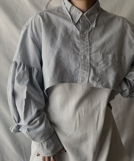 【RE;CIRCLE】  Gather Sleeve Short Shirt②/210303-037