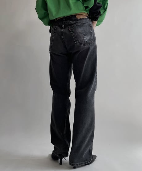 【USED】  Made in USA Levi's Denim Pants 501 Black/ 220416-023