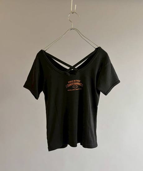 【USED】 Made in USA HARLEY DAVIDSON Back Closs Design T-Shirt / 260607-003