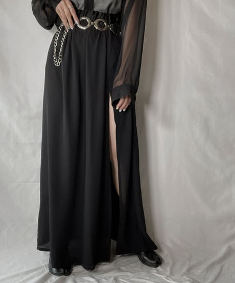【USED】 Poly Long Skirt/210926-007