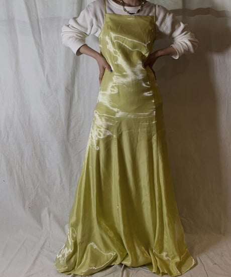 【USED】 Shiny Poly Camisole Dress②/210331-034