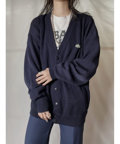 【USED】 LACOSTE Acrylic Knit Cardigan  ⑧ / 220111-009