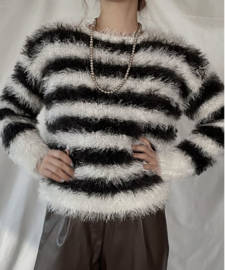 【USED】    Shaggy Knit Top/211216-011