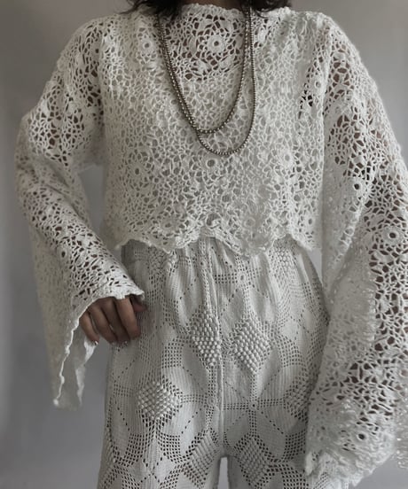 【RE;CIRCLE】 RE Crochet Lace Top / 230504-009