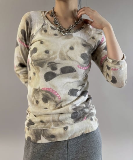 【USED】 Dog print L/S Top / 260307-003
