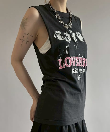 【USED 】Made in USA LOVER BOY Cut Off Tank Top/260622-005