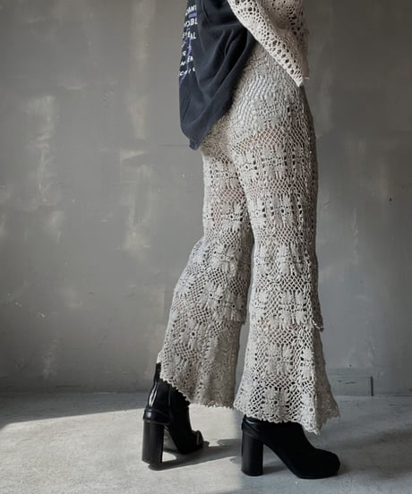 【RE;CIRCLE】 RE Crochet Tiered Pants④/20220317-009