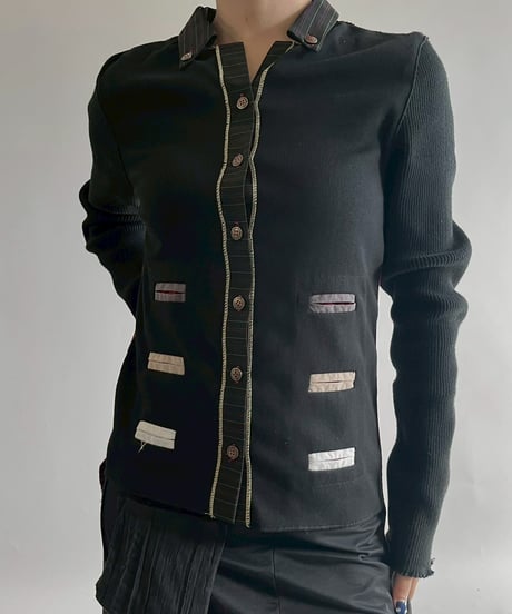 【USED】 Cop.Copine Design Knit Shirt Cardigan /251014-015