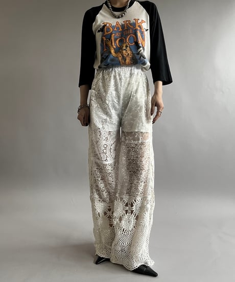 【RE;CIRCLE】 RE Crochet Patch Pants / 240829-002