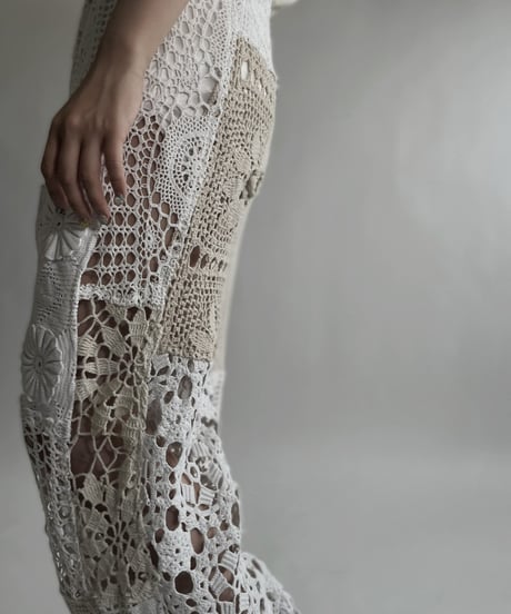 【RE;CIRCLE】 RE Crochet Patchwork Pants / 220623-026