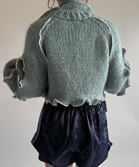 【RE;IRCLE】 RE Mellow Ribbon Knit Top + Muffler  /  250123-008