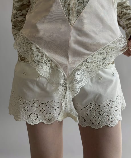 【USED】 Lace Lingerie Leotard Camisole Top / 260314-022