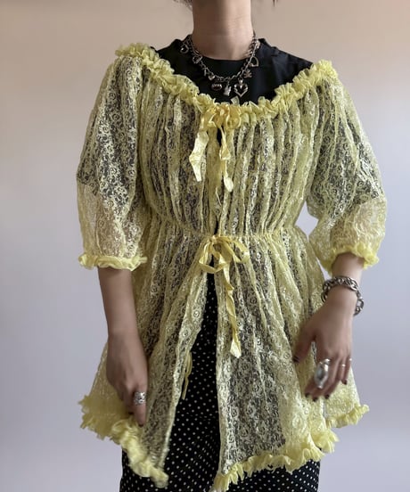 【USED】  Lace Pattern Top /250510-044