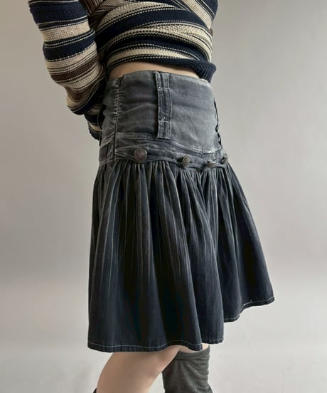 【USED】 Design Denim Mini Skirt / 260221-025