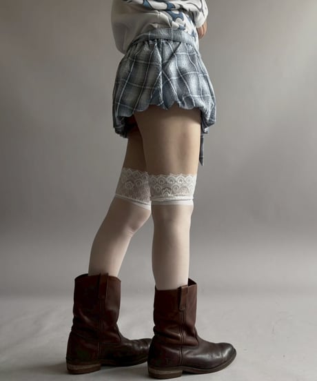 【USED】 Check Pattern Balloon Hem Skirt /260418-022