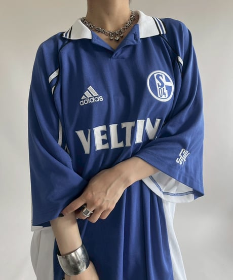 【USED】 adidas 98~99's Schalke 04 Soccer Shirt/ 250607-023