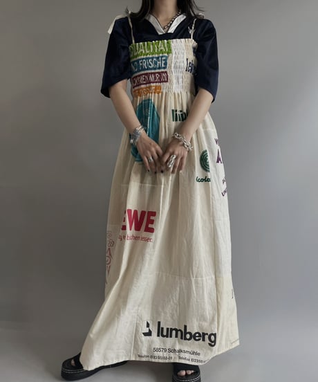 【RE;CIRCLE】RE Eco-Friendly Bag Shirring One-piece / 230622-014