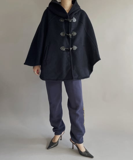 【USED】 Made in Italy Duffle Poncho Coat/240127-026